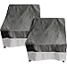 2 Pack Deep Chair Patio Cover - Outdoor Furniture Cover (Dark Grey w/ Grey Trim)