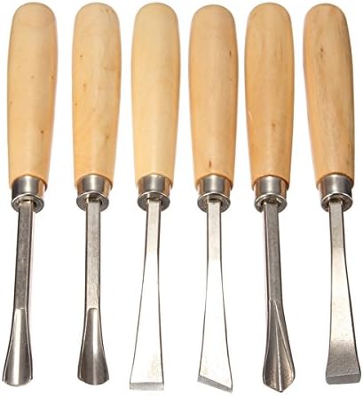 6pcs Graver Woodcarving Knife Woodworking Chisel Wood Carving Tool (Random: Size)
