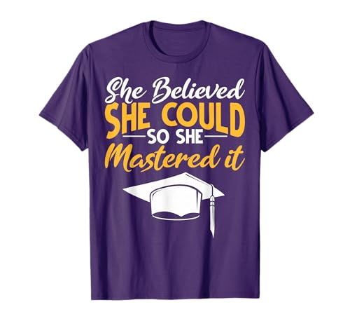 Mastered It Master Graduation Masters Degree She Mastered It T-Shirt