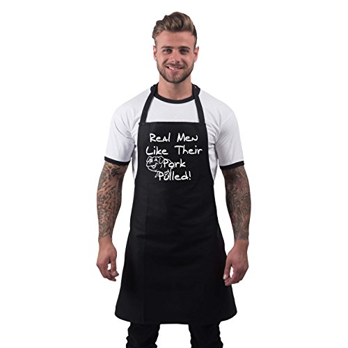 BBQ Apron Funny Aprons For Pork Pulled Barbecue Grill Kitchen Gift One Size - Thumbnail 3