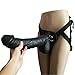 Deluxe Fantasy Strap-on Dildo with Big Long Silicone Dildo with Stout Glans, Harness with Detachable Strapon Penis – Sex Toys for Lesbians – 33.5 cm in Length and 5.5 cm in Diameter,Blackthumb 1