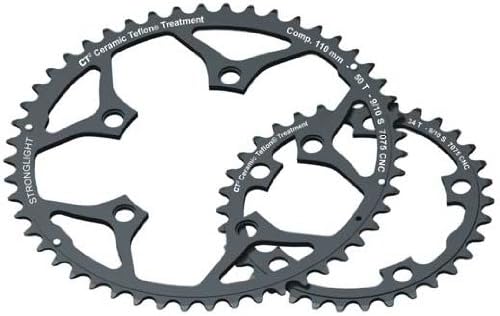 Stronglight 110PCD Type S - 5083 series 5-Arm Road Black Chainrings 34T-36T