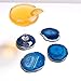 Amethya Natural Sliced Agate Coaster, Cup Mat for Drinks with Rubber Bumper, Set of 4