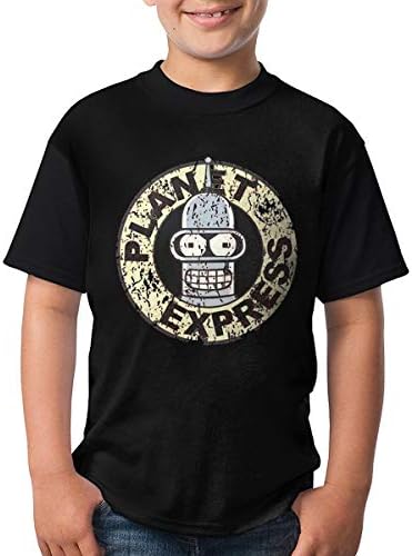 Youth Round Neck T-Shirts, Futurama Bender Planet Express Short Sleeve T-Shirt Sport Casual Classic Jersey for Teens