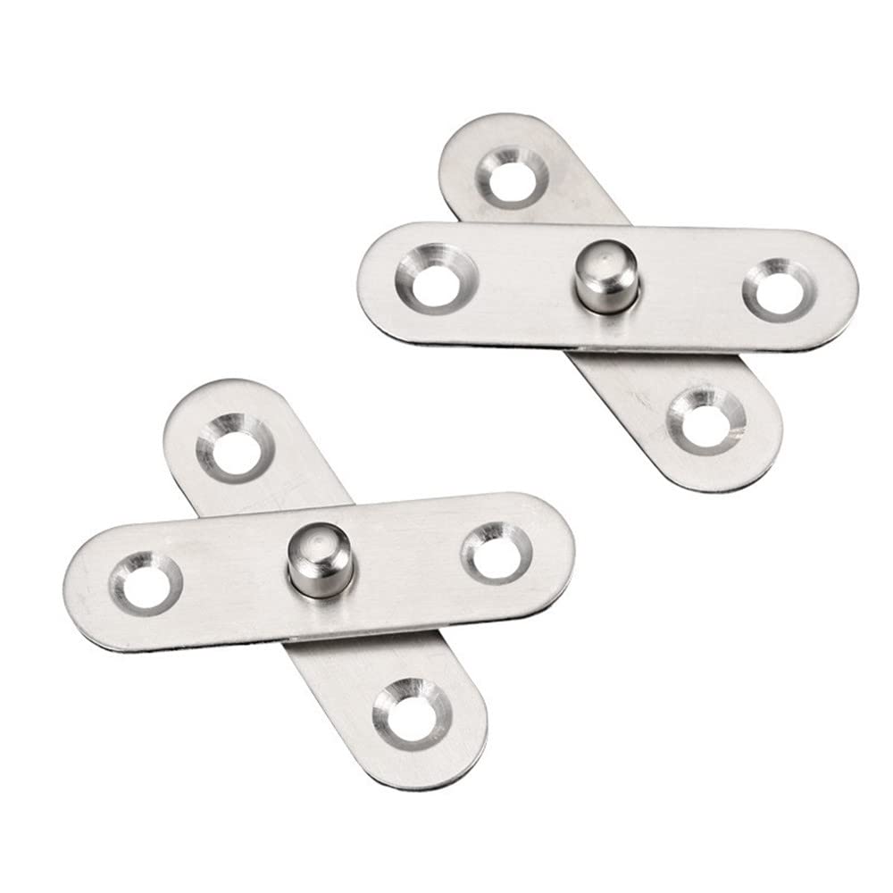 8 Pcs 360° Door Pivot Hinge,Stainless Steel Rotation Hidden Door Centre Shaft Pivot Hinges 57mm x 16mm