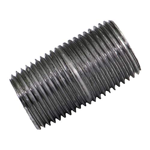 Everflow Supplies NPBL1200-10, Steel Nipple Pipe, Build Vintage DIY Furniture With Pre Cut Industrial Iron Pipe, Threaded Malleable Pipe  1/2" x 1" Black ( Pack Of 10) - Thumbnail 2