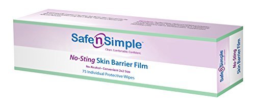 Safe n' Simple No-Sting Skin Barrier Film, 75 Count by Safe n' Simple