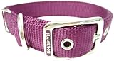 Hamilton Double Thick Nylon Deluxe Dog Collar, 1-Inch by 18-Inch, Wine