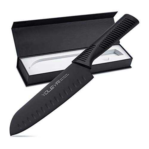 Chef’s Knife,YOLEYA 7 inch Santoku Knife German Stainless Steel,BO Antirusting &Full Tang
