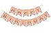 Happy Birthday Decorations Pink And Gold Banner With Paper Flowers Pom Poms For Flamingo Party Supplies