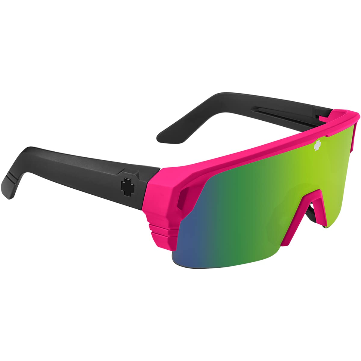 SPY Optic Monolith 5050, Cylindrical Shield Semi-rimless Sunglasses, Color and Contrast Enhancing Lenses