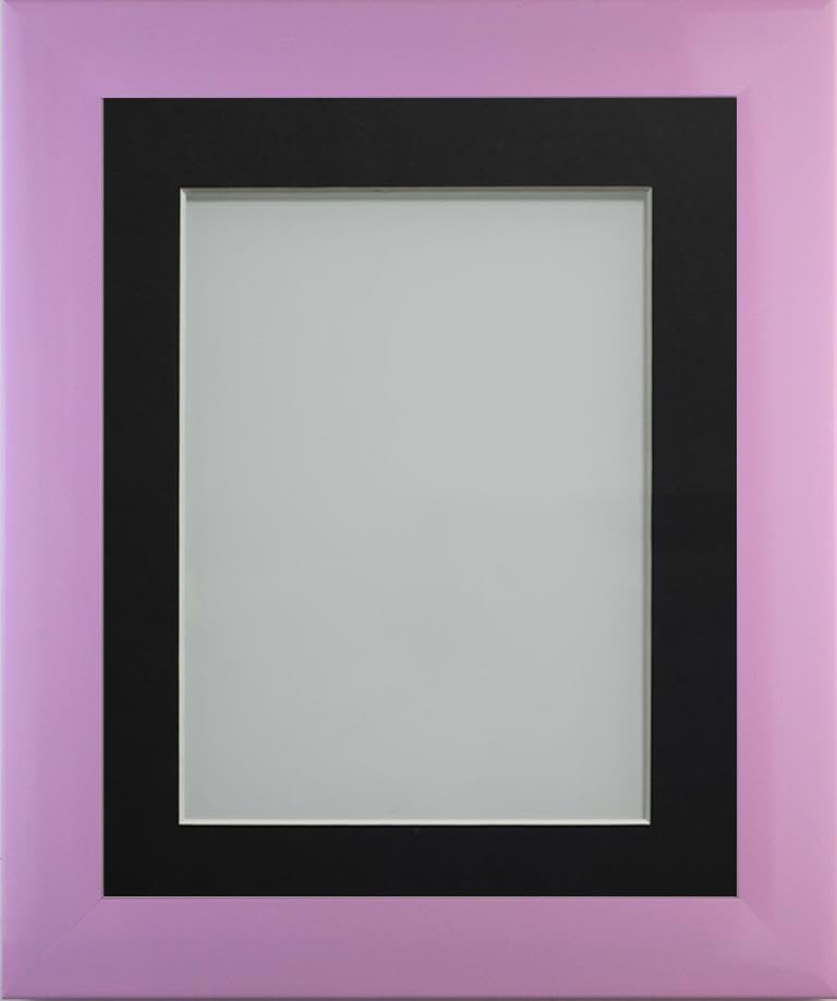 Frame Company Candy Range Peony Picture Photo Frames with Black Mount, 9x7 for 6x4 *Choice of Sizes and Colours* Fitted with Real Glass