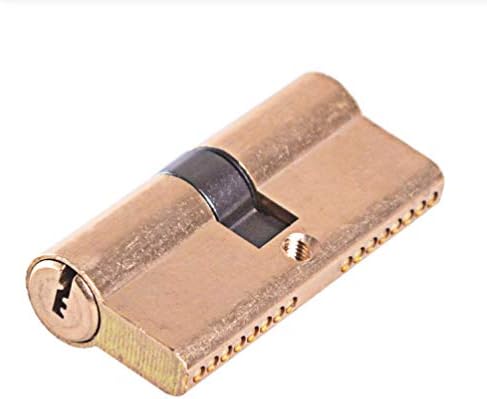 Cylinder Lock 70Mm with 8 Keys Thumb Turn Euro Profile Cylinder Barrel Lock Brass Satin Nickel Finish