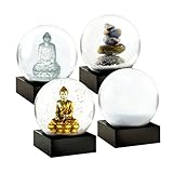 CoolSnowGlobes Buddha Mini Set of Four Snow Globes