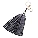 S&E Women's Elegant Tassels Leather Pendant Key Chain Metal Keyrings Car Key Keyring Holders
