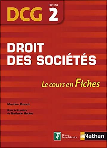 Amazon Fr Droit Des Societes Dcg 2 Le Cours En Fiches Par Epreuve Pimont Martine Hector Nathalie Livres