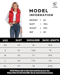 Cityork Women's Winter Crop Vest Puffer Lightweight