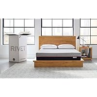 Rivet Queen Mattress - Celliant Cover, Responsive 3-layer Memory Foam for Support and Better Overnight Recovery, Bed in a Box, 100-Night Trial