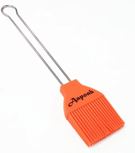 Aapoak One Pcs Stainless Steel Handle Silicone Brush - BBQ Brush - Basting Brush - Non Stick Brush
