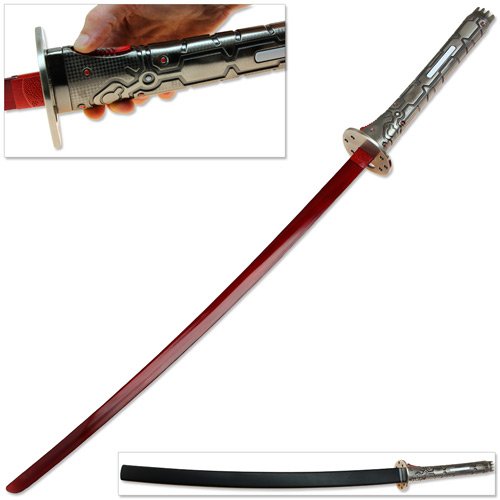 Murasama Blade Metal HF Rising Carbon Steel Gear Sword Replica Katana Black Saya