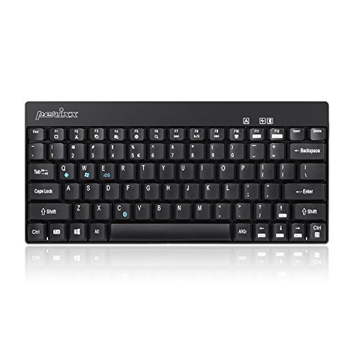Perixx PERIBOARD-804III Bluetooth Keyboard - Compatible with iOS Windows and Android Smart phone & Tablet - AES 128 Encryption