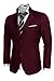 Coofandy Men's Casual Dress Suit Slim Fit Stylish Blazer Coats Jackets, Size Small, Wine Red