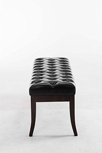 CLP-Panca-Design-Chesterfield-Ramses-in-Similpelle-Panchina-Ingresso-Imbottita-Capitonn-I-Panchina-Fondo-Letto-Elegante-I-Panca-Corridoio-Telaio-Legno-Scuro-Nero-120-x-40-x-45-cm