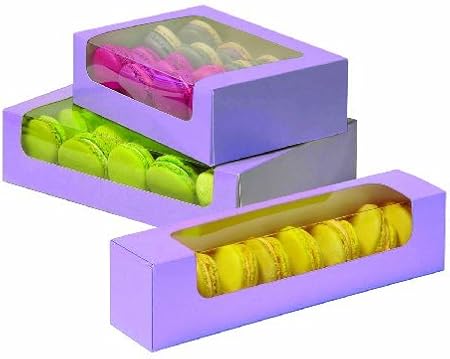 Caja para 25 Galletas o Macarons. Dimensiones: 220 x 150 x 55 mm: Amazon.es: Hogar