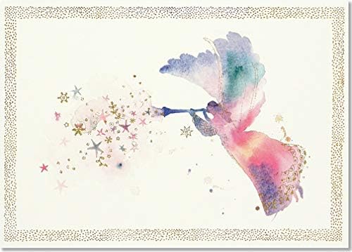 Watercolour Angel Deluxe Boxed Holiday Cards (Christmas Cards, Greeting Cards), Gold