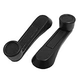 uxcell 2 Pcs Black 11mm Mount Dia 16 Teeth Plastic Car Window Winder Crank Handle Lever