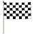 Beistle 50992 12-Pack Checkered Rayon Flags, 11 by 18-Inch