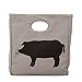 Fluf Big Lunch, Organic Cotton Lunch Bag, Oink