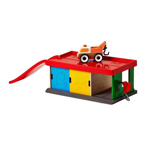 Ikea IKE-201.714.73 Lillabo Garage with Tow Truck