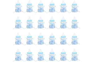 DIY Candy Bottles, 24Pcs Fillable Candy Bottles for Baby Shower Party Decorations - Assorted Colors Design