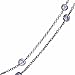 Humble Chic Cubic Zirconia Necklace - Simulated Diamond Crystal Rhinestone CZ Dainty Choker Station Chain, White Station, Rhodium-Electroplated, Silver-Tone
