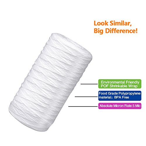 GOLDEN ICEPURE Whole House Big Blue Sediment String Wound Water Filter Compatible for Pentek WP-BB Series 10” x4.5” - Thumbnail 2