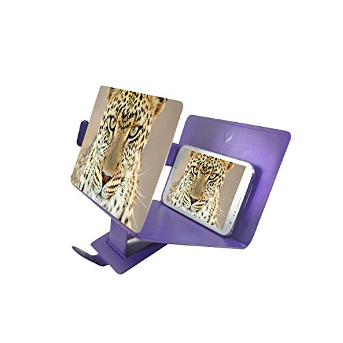 Cellphone Screen Magnifier Bracket Simple Mobile un-plug Projector Elegant Purple Color