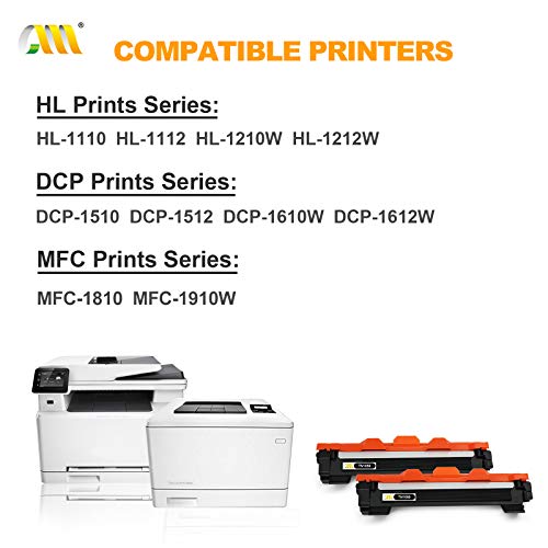 CMCMCM-2PK-Cartucho-de-toner-compatible-para-Brother-TN1050-TN-1050-compatible-con-Brother-HL-1212w-HL-1110-DCP-1510-DCP-1610w-DCP-1612W-MFC-1910w-HL-1112-HL-1210W-DCP-1512-MFC-1810-2-Negro