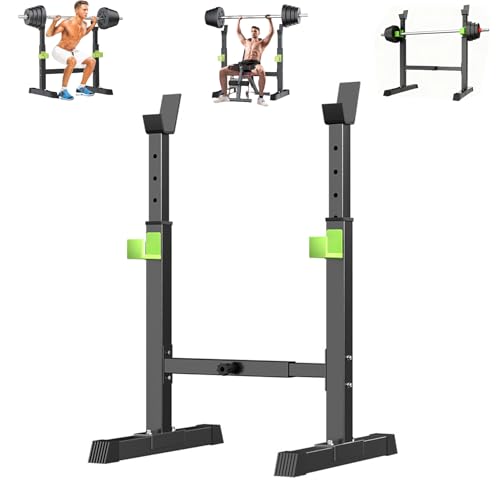 Adjustable Power Squat Rack, Bench Press Rack, Barbell Rack Stand for Home Gym Strength Training Fitness Workout, 230kg Max Load