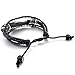 INBLUE Genuine Leather Bracelet Bangle Black Silver Tone Angel Wing Surfer Wrap Tribal Adjustable