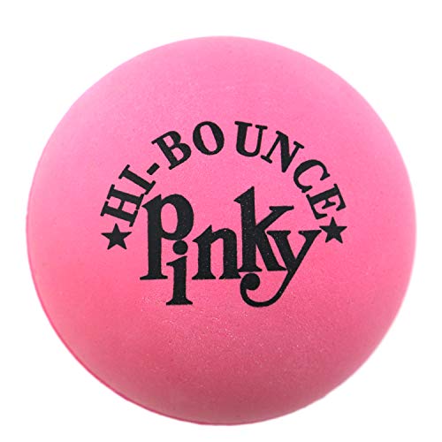 Original Hi Bounce Pinky Ball 2.5" Large Pink Rubber Ball 2 Pack Bundle Multi Purpose Play Soft Ballet Dance Massage Ball Dog Ball with 2 GosuToys Stickers