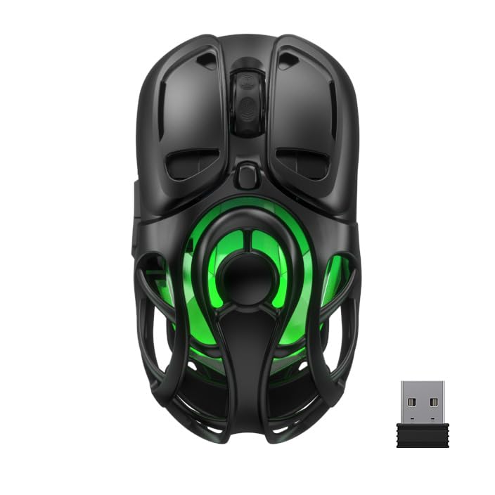 KM-3 Wireless Gaming Mouse, Tri-Mode 2.4G/Type-C/BT 5.2, RGB Lights