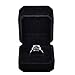 HooAMI Velvet Jewelry Gift Box Case for Wedding Engagement Ring Earring Black
