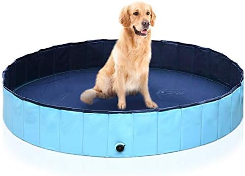 isYoung Dog Bath Pool Foldable PVC Pet/Baby Playing Pool (48inch x 12inch)