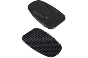 WLNGTV 2 Pcs Black Motorcycle Side Kickstand Pad, Motorcycle Side Kickstand Non-Slip Plate Base Parking Stand Support Plastic Pad, Body and Frame Parts Motorcycle and Powersports