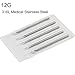 Ear Nose Piercing Needles, CINRA Piercing Needles Supply Mix Sizes 12G 14G, 16G, 18G and 20G Body Piercing Needles for Piercing Kit Supplies Body Piercing Tool (100)