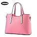 Women's PU Leather Shoulder Bags Top-Handle Handbag Tote Bag Simple Purse Fashion Cross Body Bag,Pink SILI