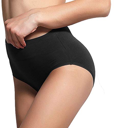 UMMISS Womens Briefs, 5 Pack Cotton Tummy Control Breathable Panties