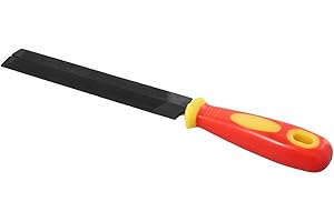 6 Inch Shaped File for Saw Sharpening, Fine Tooth Tool Sharpening File with Comfortable Rubber Handle, Hand Saw Deburring and