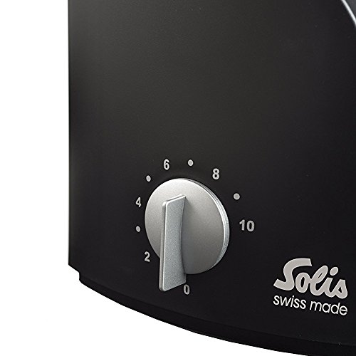 Solis Elektrisches Kaffeemahlwerk, 13 Mahlstufen, 1-10 Tassen, Antistatikeinrichtung, Scala Classic, Schwarz – Bild 4